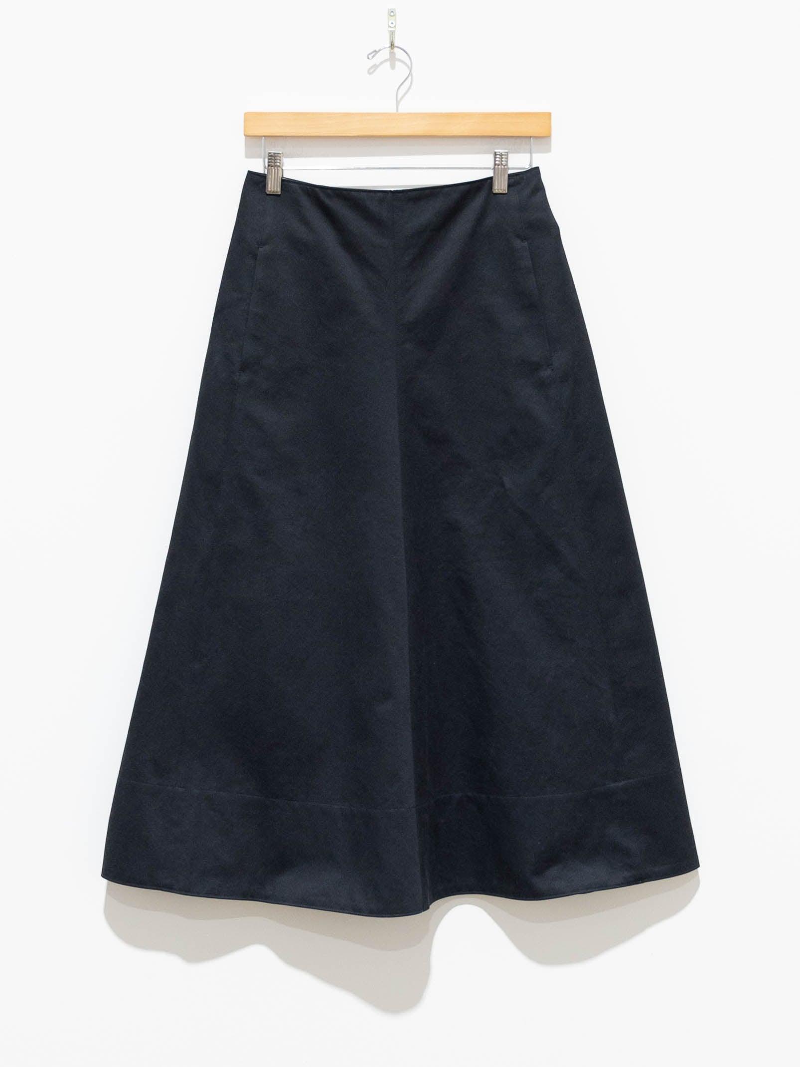 Namu Shop - Yleve Finx Cotton Chino Flare Skirt - Navy