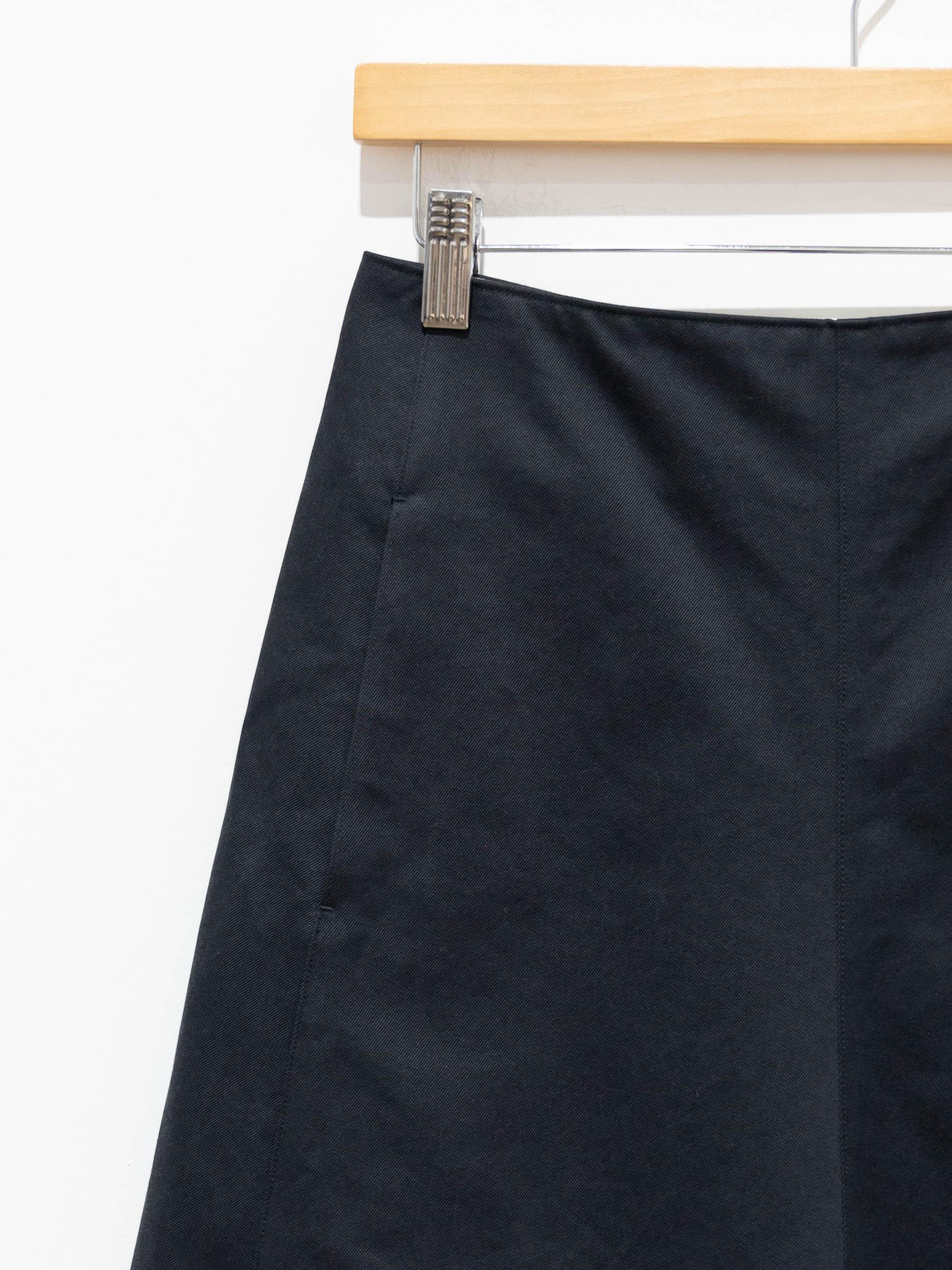Namu Shop - Yleve Finx Cotton Chino Flare Skirt - Navy