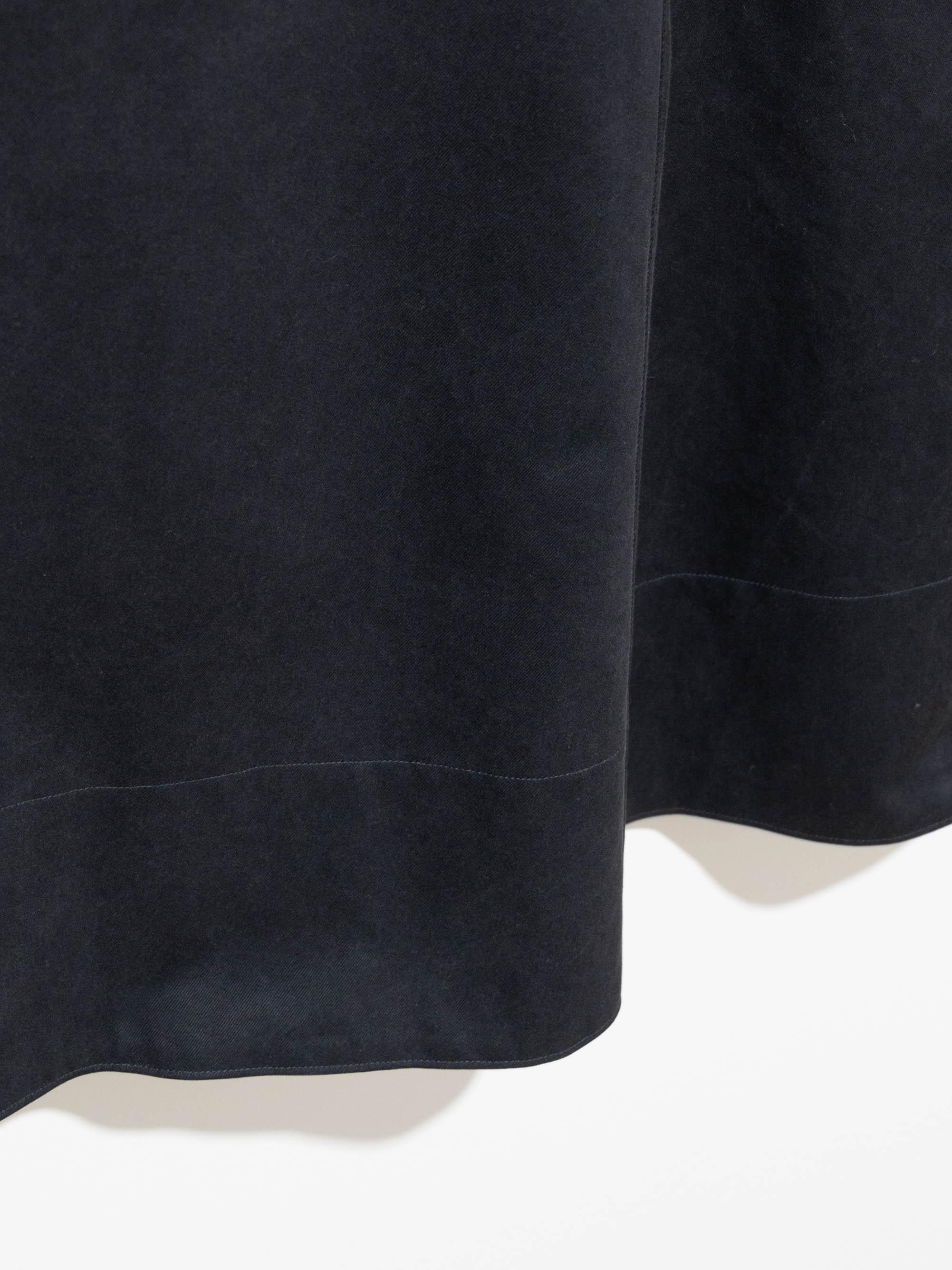 Namu Shop - Yleve Finx Cotton Chino Flare Skirt - Navy