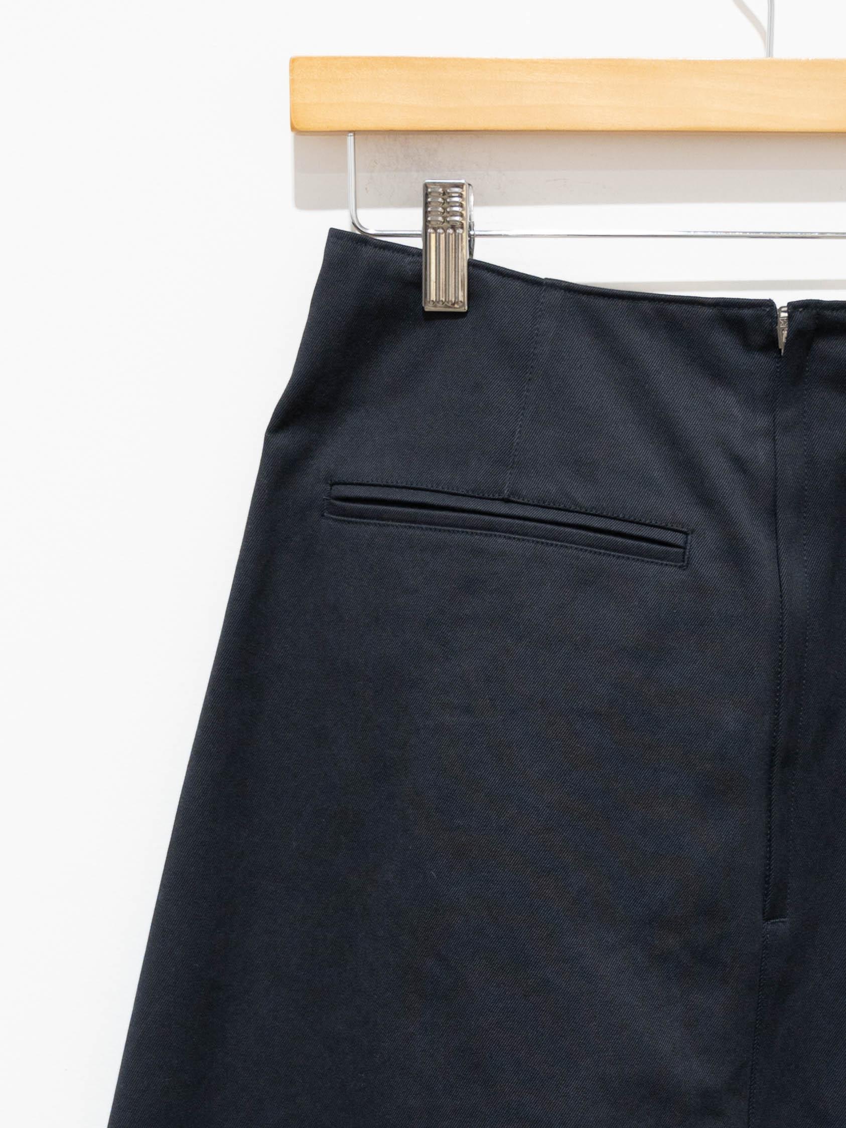 Namu Shop - Yleve Finx Cotton Chino Flare Skirt - Navy