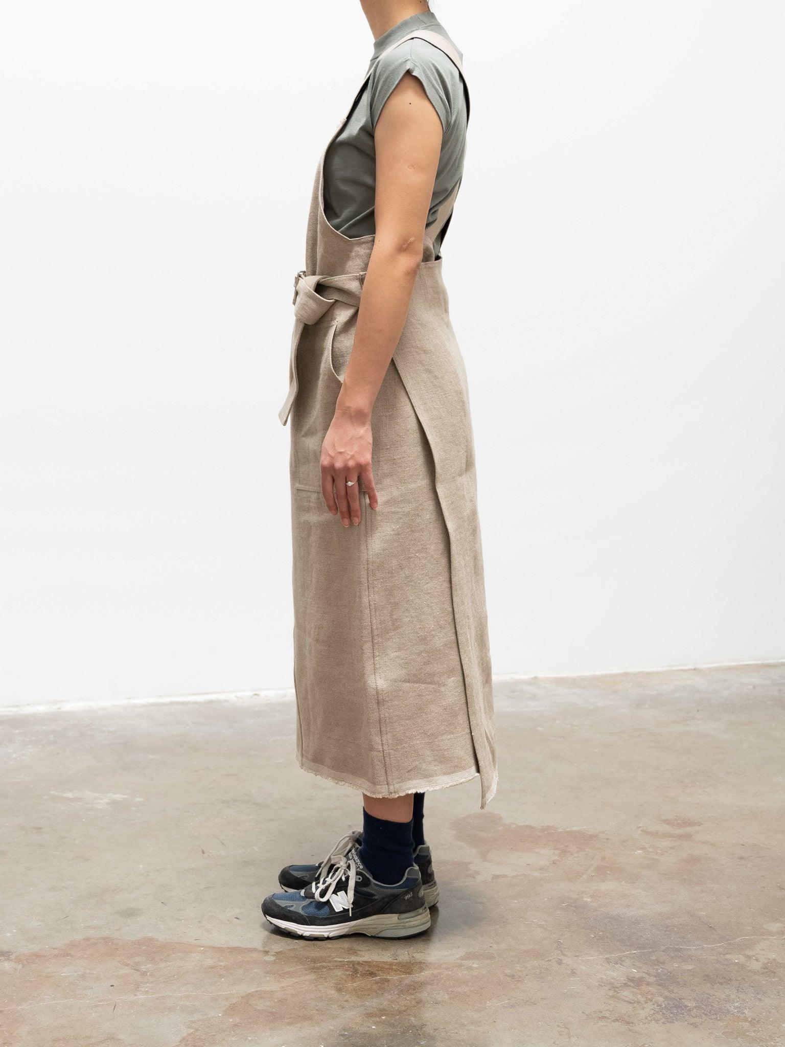 Linen Canvas Apron Dress - Natural Linen Canvas Apron Dress - Natural