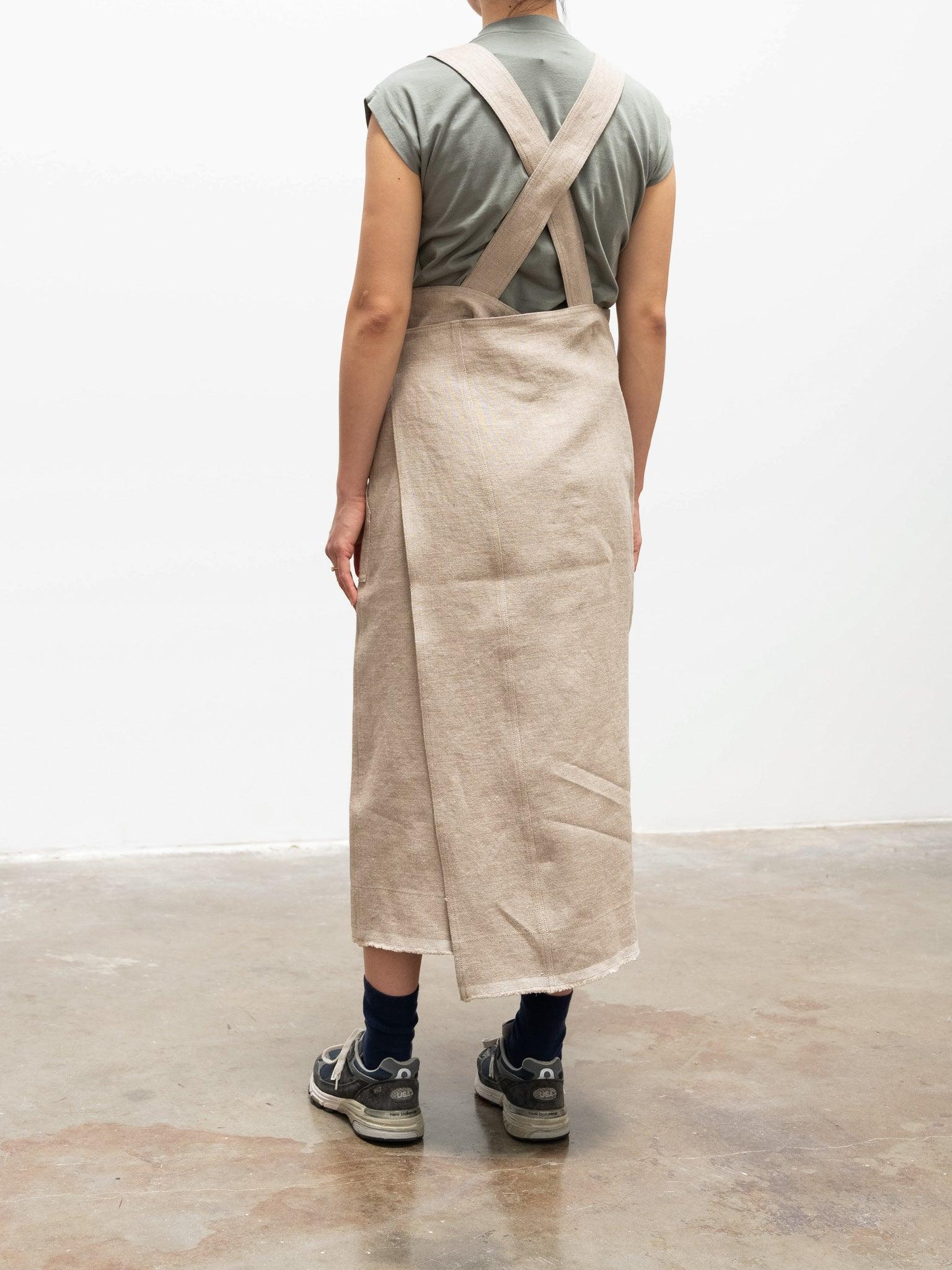 Linen Canvas Apron Dress - Natural Linen Canvas Apron Dress - Natural