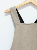 Namu Shop - Yleve Linen Canvas Apron Dress - Natural