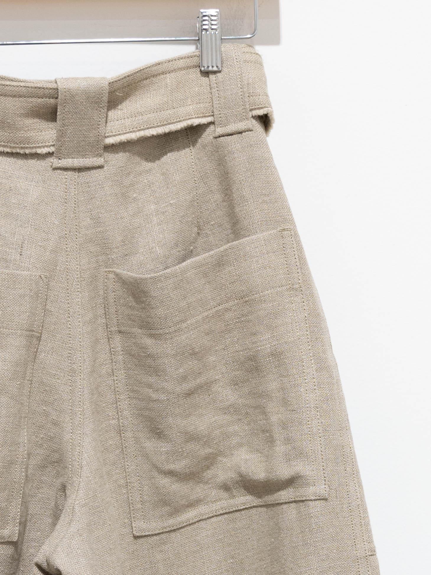 Namu Shop - Yleve Linen Canvas Trouser - Natural