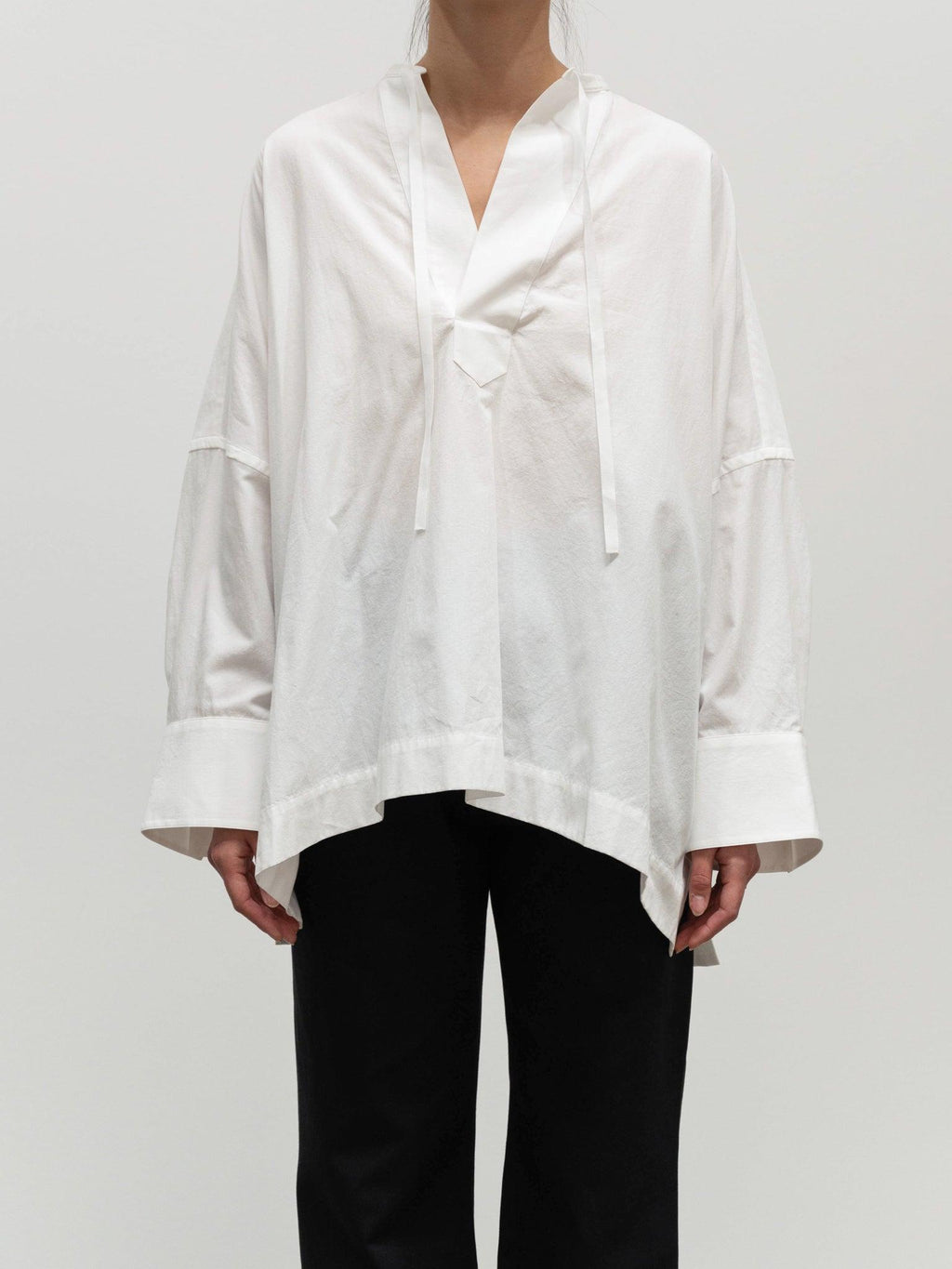Namu Shop - Yleve Organic Cotton Poncho Shirt - White