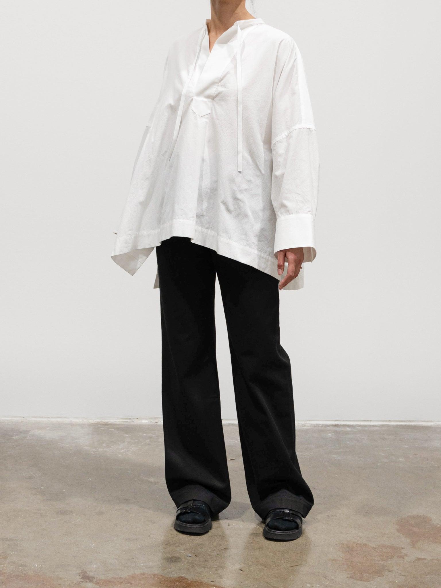 Namu Shop - Yleve Organic Cotton Poncho Shirt - White