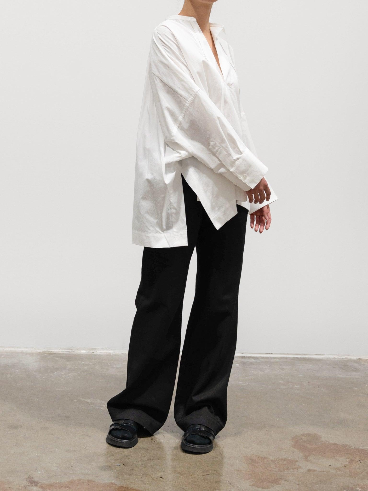 Namu Shop - Yleve Organic Cotton Poncho Shirt - White