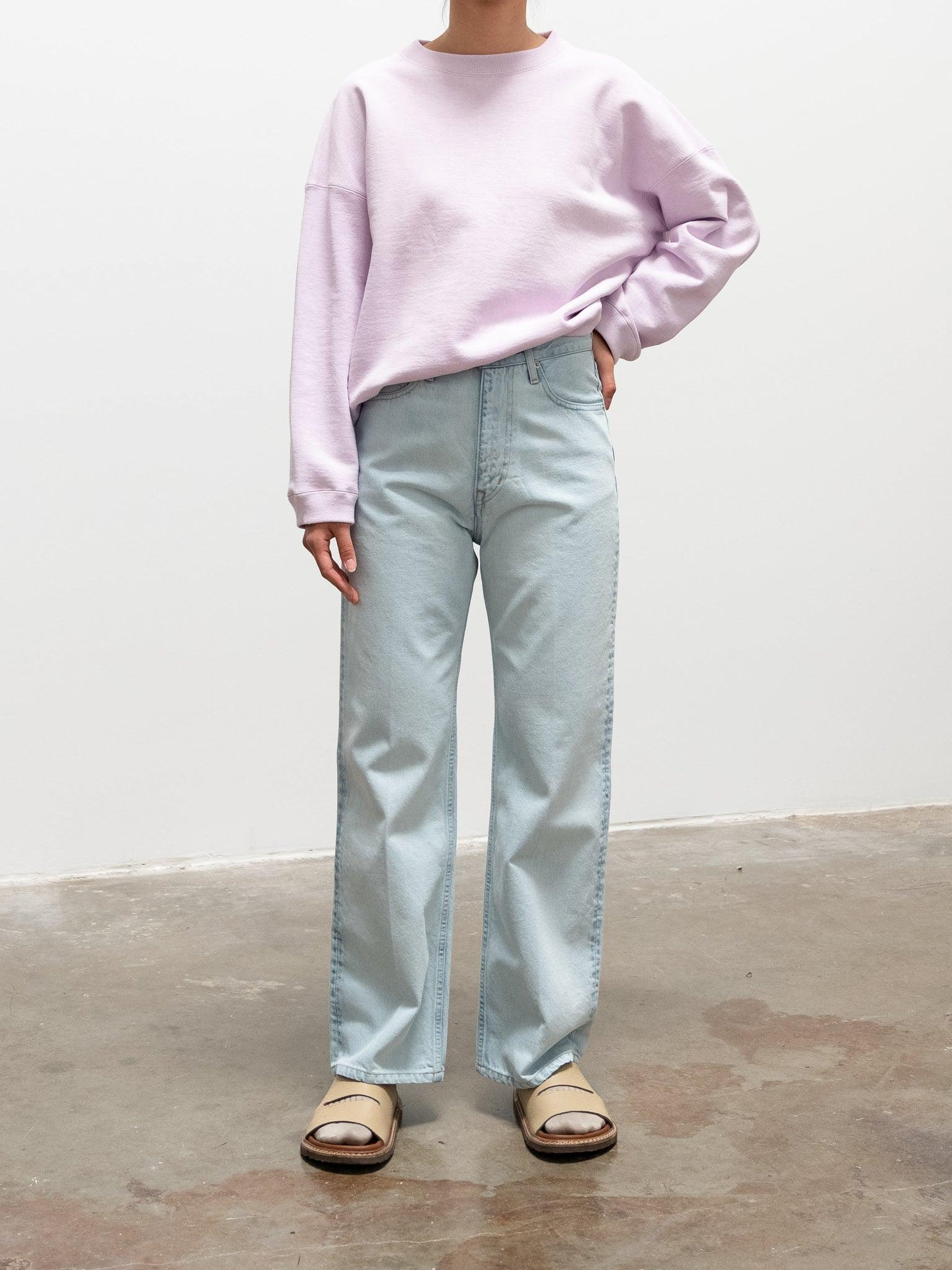 Namu Shop - Yleve Pressed Straight Denim - Ice Indigo