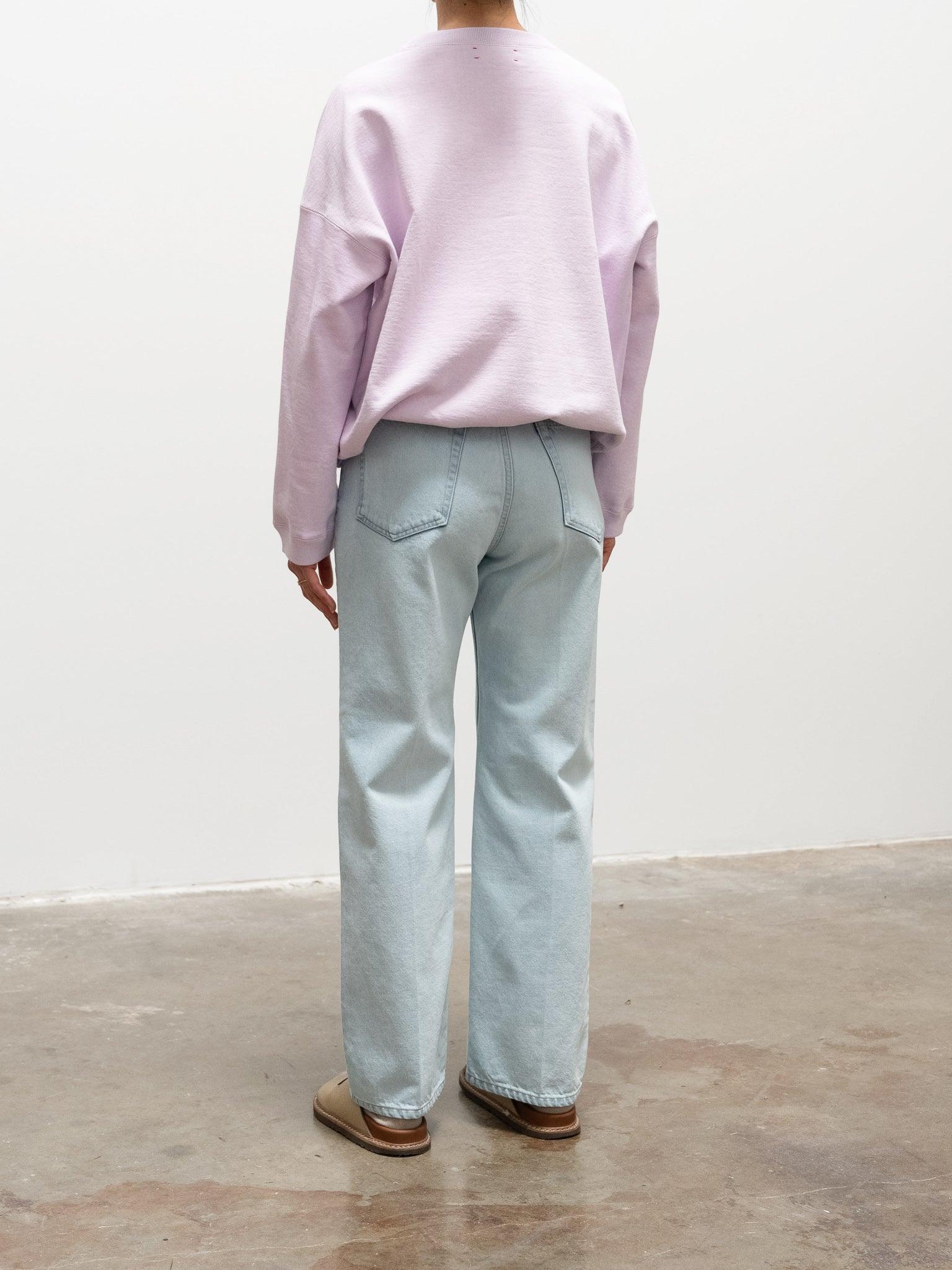 Namu Shop - Yleve Pressed Straight Denim - Ice Indigo