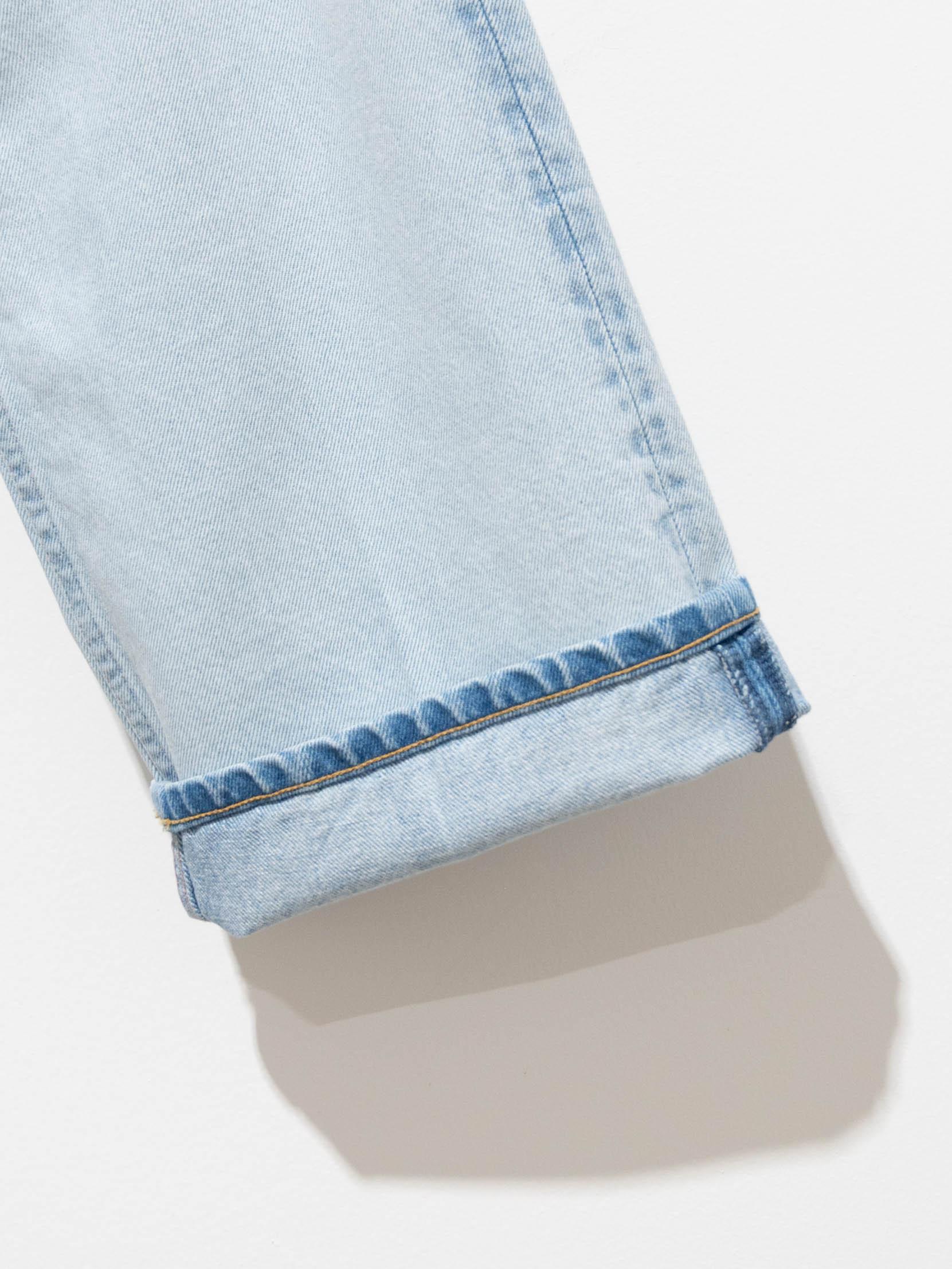 Namu Shop - Yleve Pressed Straight Denim - Ice Indigo