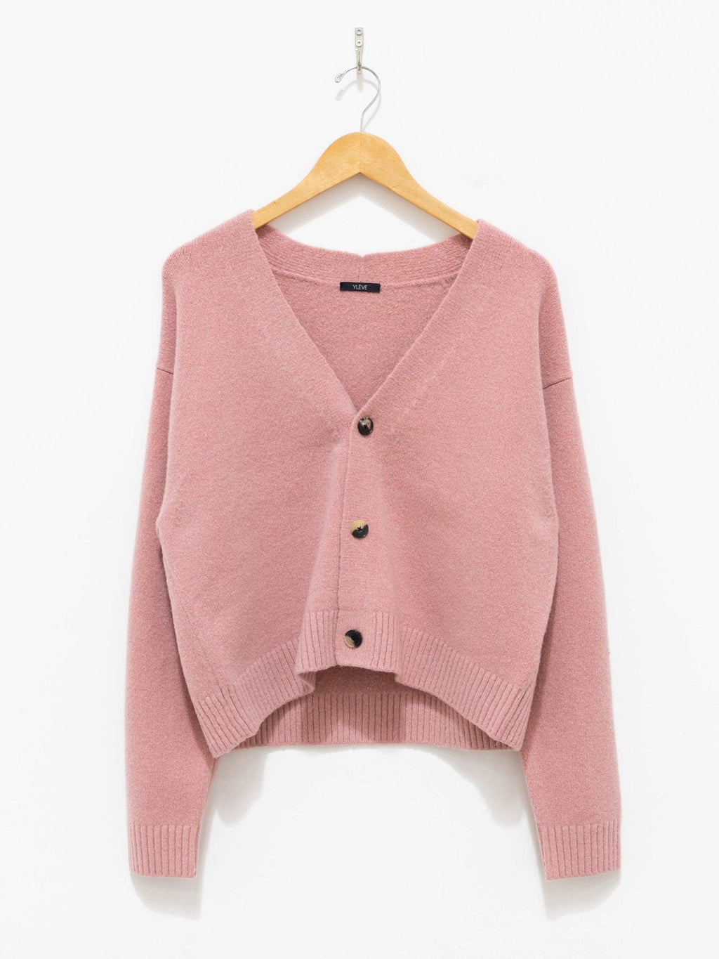 Namu Shop - Yleve Wool Boucle Short Cardigan - Pink