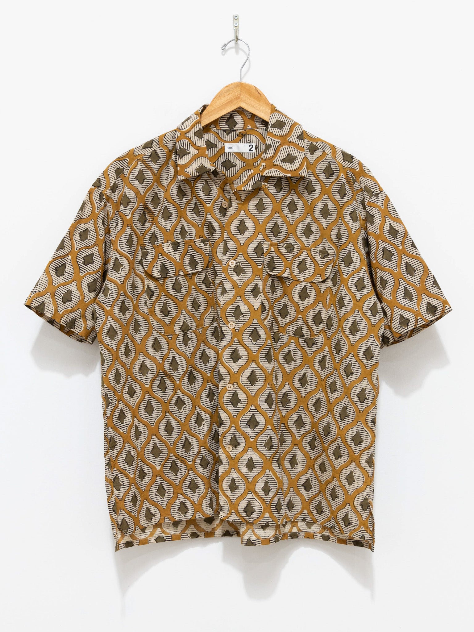 Namu - ts(s) Sleeve Round Short Flap Khaki Shirt Shop -