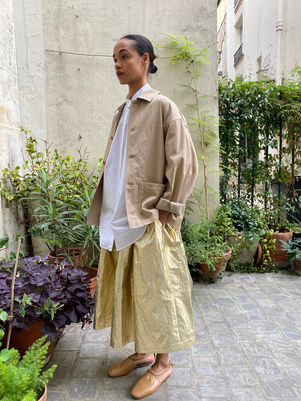 Namu Shop - Sara Lanzi 6 Pocket Jacket - Hazelnut