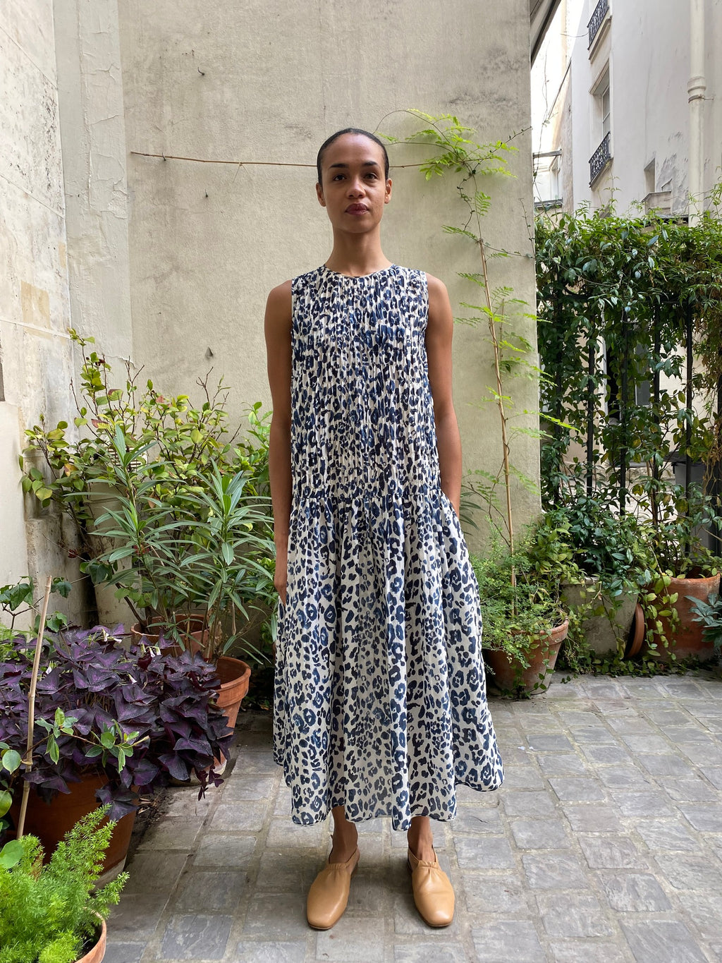 Namu Shop - Sara Lanzi Lightweight Quilted Dress - Blue