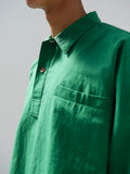 Namu Shop - Auralee High Density Finx Linen Weather Half Sleeve Shirt - Ecru
